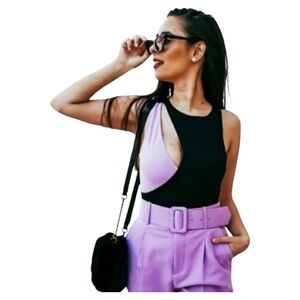 Zara colorblock women's Bodysuit size Medium